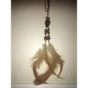 Tassel feather necklace